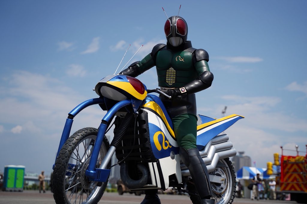 いたる 防災公園で撮影させて頂いた仮面ライダーblack Rxとアクロバッター C94 コスプレ
