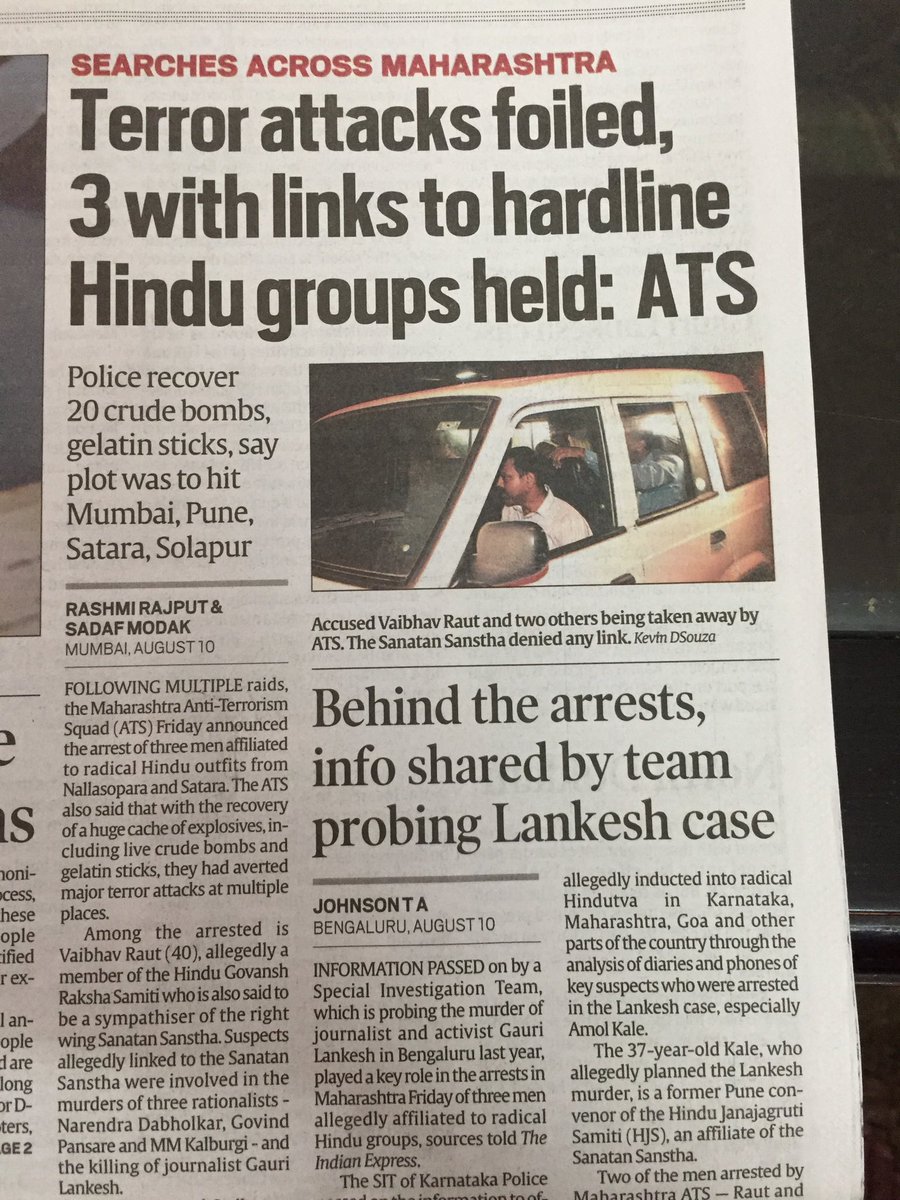 ashutosh83B's tweet photo. Will BJP/RSS still say that terrorism belongs to only one religion ? What about sunil joshi, Kalsangra ? Who were RSS members ? Any reaction ! https://t.co/8S9NDcSGts