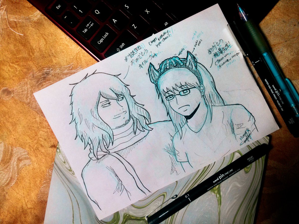 kyleeeeflores_'s tweet photo. bday specials ayooooo just give me a chance for these fictional chars to greet meh yesterday lmao

1st: my bnha oc ♥♥
2nd: featuring Aizawa sensei ayoooo 

#boku_no_hero_academia #bnhaoc https://t.co/TFXYI2dY5l