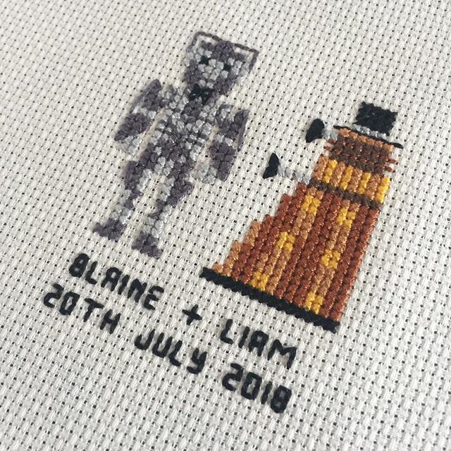 Completed this commission for two Doctor Who loving grooms a few weeks back. How’s that for a unique wedding gift! .
.
#wedding #etsywedding #weddinggift #anniversarygift #cottonanniversary #craft #handmade #etsygifts #etsyuk #etsyukseller #etsymaker #cr… ift.tt/2KIVfGA