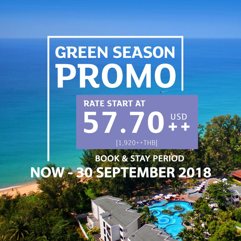 HIMaikhaobeach's tweet photo. Green Season Promo ⛱️
Enjoy Phuket Green Season Promo! when you book your family getaway from now until 30 of September 2018
Rate start from 57.70++ USD [1,920++ THB]
Book Now👉: https://t.co/rnurVRFY23

#IHGescapes #ihgrewardclub @ihg #ihgresorts @go2Thailand @Google https://t.co/u48qXGdG7T