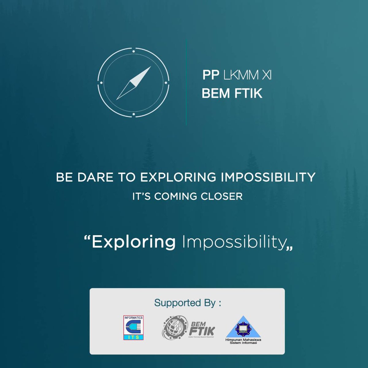 BEMFTIK_ITS's tweet photo. PP LKMM XI FTIK akan hadir! π
Ingin mengetahui apa itu PP LKMM dan Pemandu ?
Yuk langsung aja simak info berikut ini! π
Be Dare To Exploring Impossibility !
#comingsoon
#PPLKMMXIFTIK
#BEMFTIK
#ITSSurabaya https://t.co/0ZkjlIXZF4