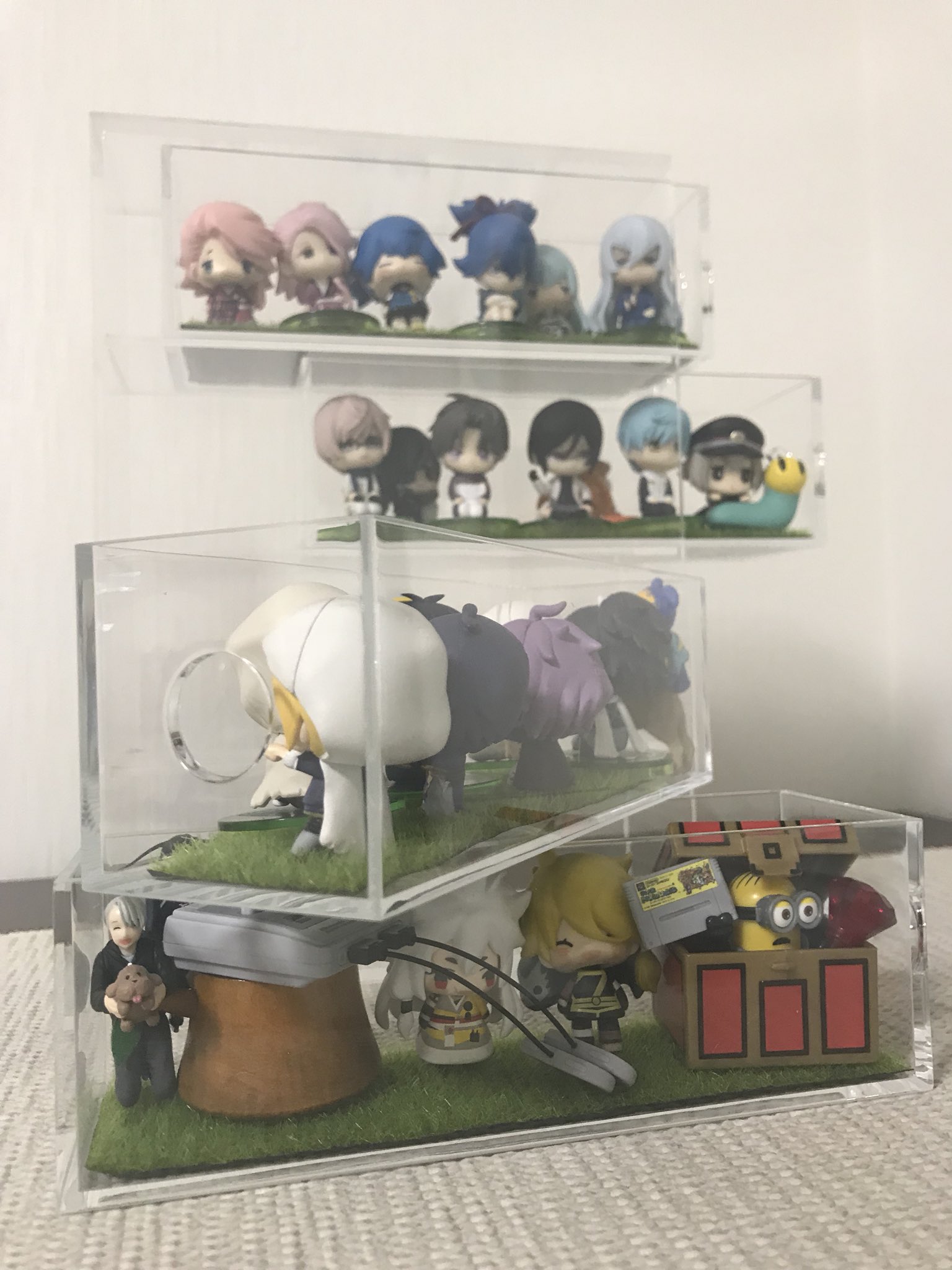 公式限定新作 送料無料 フィギュア 木製情景ボックス 春の桜 花見 ３way すわらせ隊収納サイズ 国内正規品