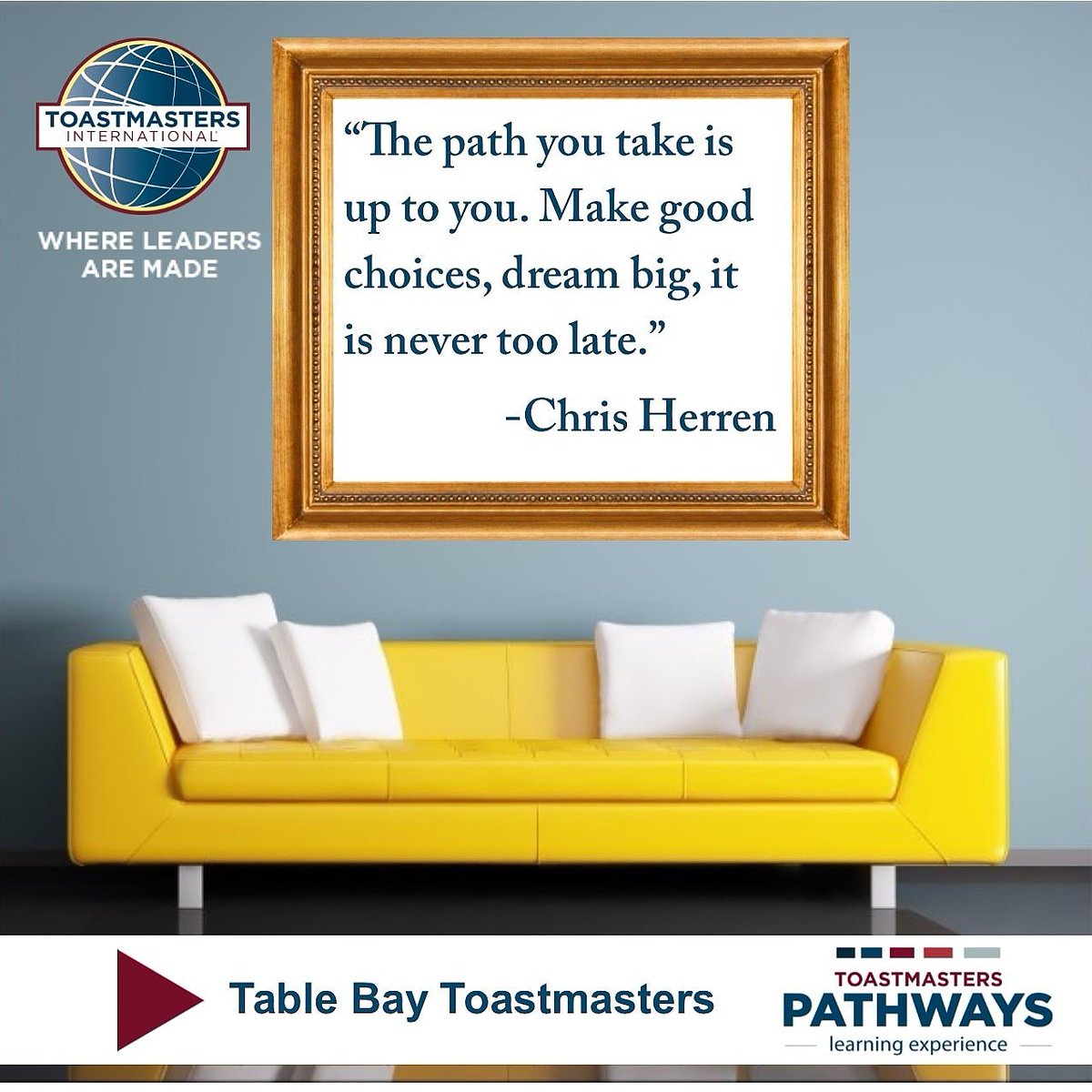 tablebayTM's tweet image. Join a Toastmasters club near you and get a unique learning experience that will challenge and inspire you to reach new heights personally and professionally.
#toastmasters_club #toastmasters 
 #ToastmastersDistrict74 #toastmastersR4 #toastmastersSA #toastmastersinternational