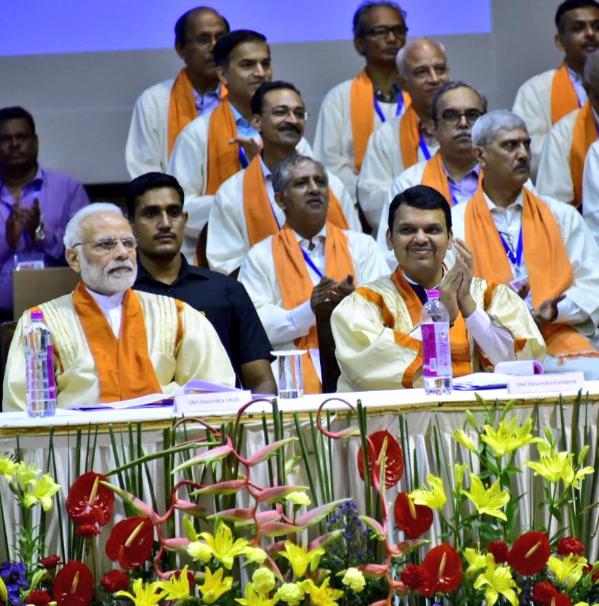 Dev_Fadnavis's tweet photo. Delighted to be part of 56th convocation ceremony of Indian Institute of Technology (IIT) Mumbai, with Hon PM @narendramodi ji, Hon Governor C. Vidyasagar ji Rao, Union Minister Prakash Javadekar ji and host of dignitaries &amp; students. https://t.co/5YkEuPCEGF