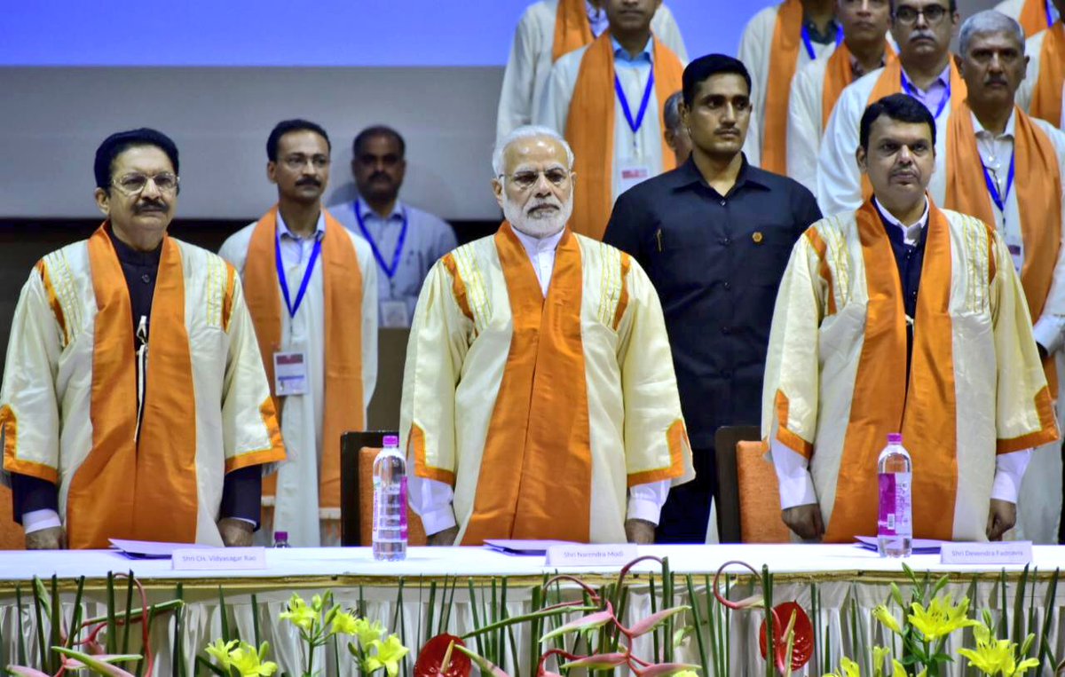 Dev_Fadnavis's tweet photo. Delighted to be part of 56th convocation ceremony of Indian Institute of Technology (IIT) Mumbai, with Hon PM @narendramodi ji, Hon Governor C. Vidyasagar ji Rao, Union Minister Prakash Javadekar ji and host of dignitaries &amp; students. https://t.co/5YkEuPCEGF