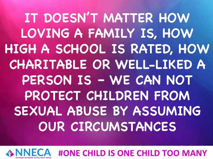 NNECA_'s tweet photo. Evidence shows just a few minutes talking through child sexual abuse warning signs with parents / guardians / teachers / carers can prevent abuse from happening https://t.co/Vk8Ca3PmPs
#OnlineSafety #Grooming #CSE #CSA #AbuseSigns #NNECA
WARNING SIGNS https://t.co/K5lMpAs5Nx https://t.co/g5HiInYQyB