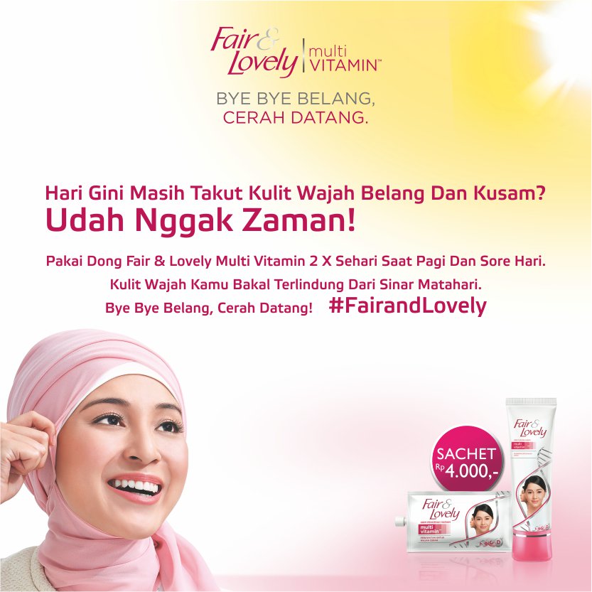 kalo mau kulit kamu cerah jangan lupa pakai Clear And Lovely ya sob!