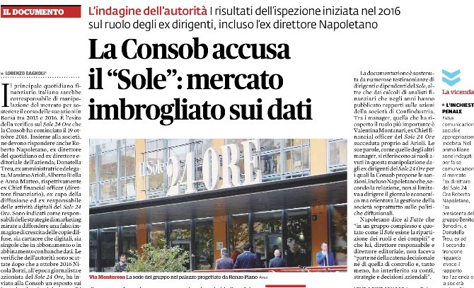 dukana2's tweet photo. Chi l’avrebbe mai detto (io) che al @sole24ore hanno imbrogliato sui dati e adesso sono accusati da #Consob ....eppure sono così “sinceri” 👉soprattutto quando raccontano balle sul #petrolio in #Basilicata...👉#CheBruttaFine #Strameritata 😊...#Eni ? I vostri “pupilli”👇 https://t.co/iBB8ZBN0mx