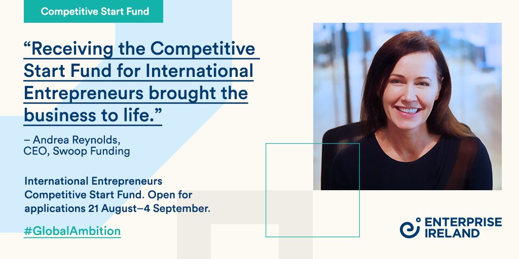 Are you an early-stage start-up willing to relocate to Ireland? The International Entrepreneurship Competitive Start fund, opening 21st August, can help make it the smart move. More here: goo.gl/FJhbRj #GlobalAmbition #Entrepreneur <a href="/IrelandSanFran/">IrelandSanFran</a>