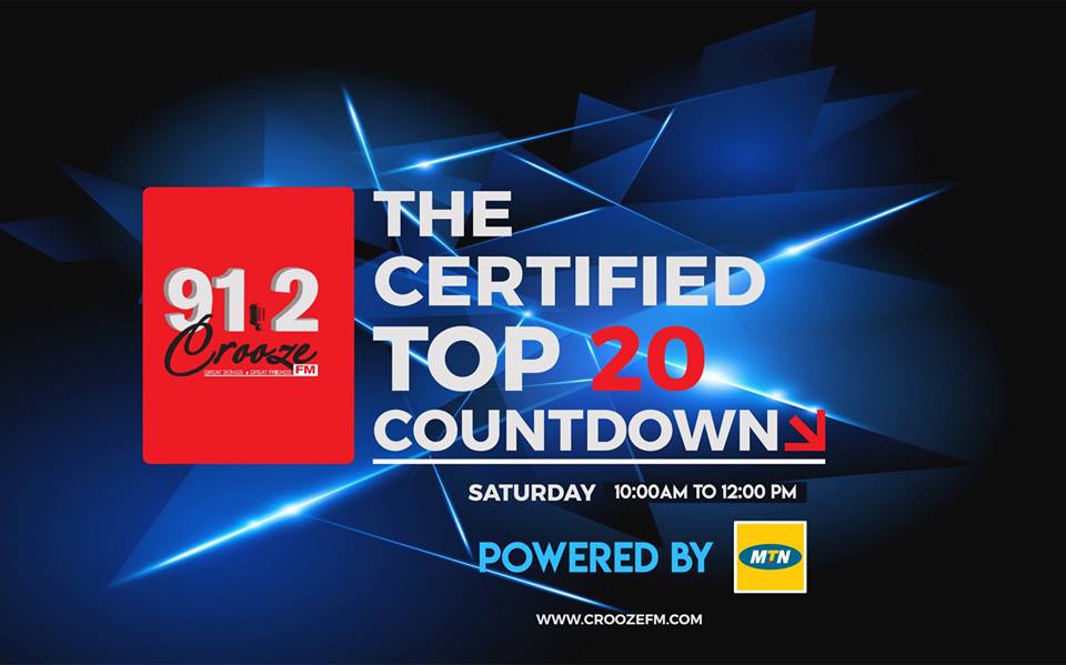 912CroozeFM's tweet image. #NEWCHANGES! 

#TheCertifiedTop20Countdown Powered by @mtnug Begins #NOW! Counting down the #Top20 songs of the #Week!