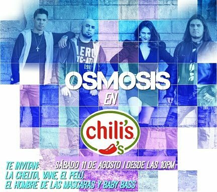 osmosishn's tweet photo. Hoy en @ChilisHN #SanPedroSula estará tu banda OSMOSIS con la mejor música 🎶 amigos no se pierdan de esta buena noche a celebrar juntos el #FindeconOSMOSIS #OSMOSISLive 🌙🍗🍴🍷🎵
Te invitan: #CHILIS #Lachelita🎤 #VaneBarquero🎤 #ElPelu🎸 #ElHombredelasMáscaras👽 y #BabyBass🎼 https://t.co/obTdjJIAUg