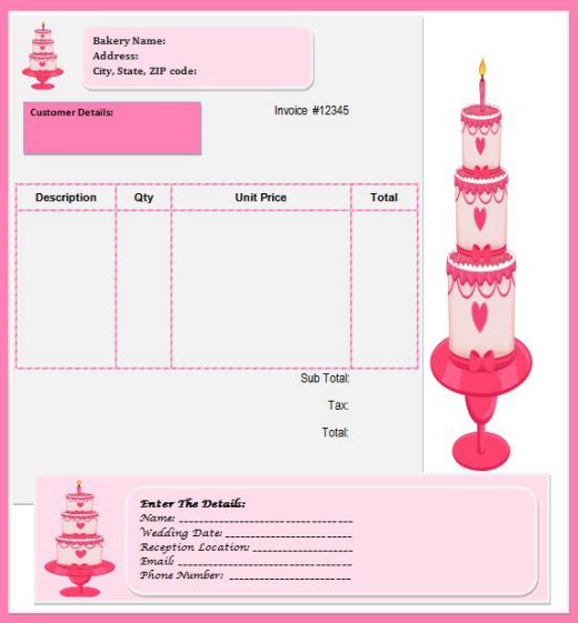 18+ Invoice Template Bakery Images