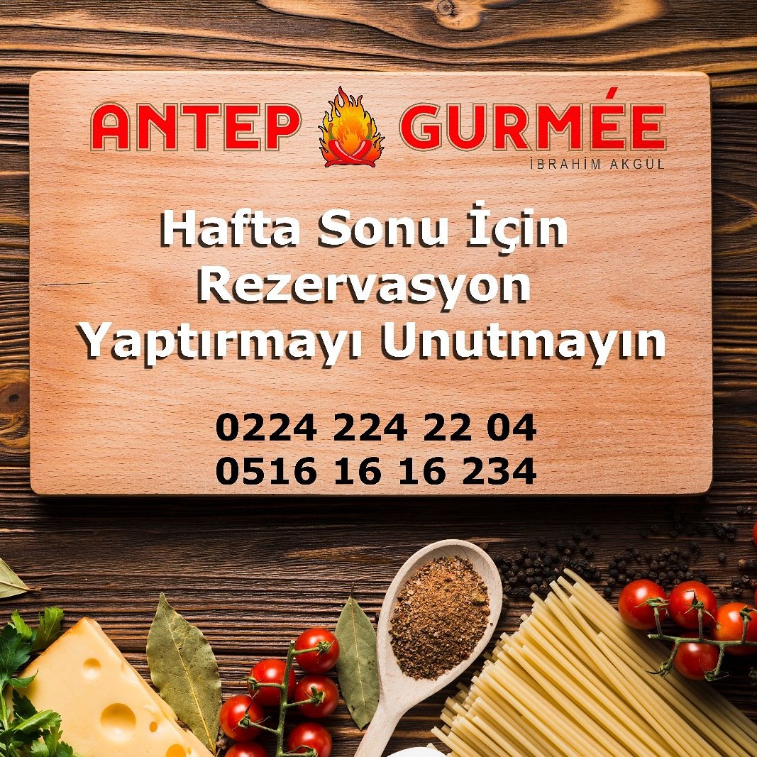 Hafta sonu için rezervasyon yaptırmayı unutmayın.
.
Kuruçeşme Mahallesi Altıparmak Caddesi No:7 Omangazi / BURSA
.
0224 224 22 04
0516 16 16 234
.
antepgurmee.com
.
#antepgurmee #bursarestaurant #bursarestoran #rezervasyon #kebap #kebapci #restaurant #restoran