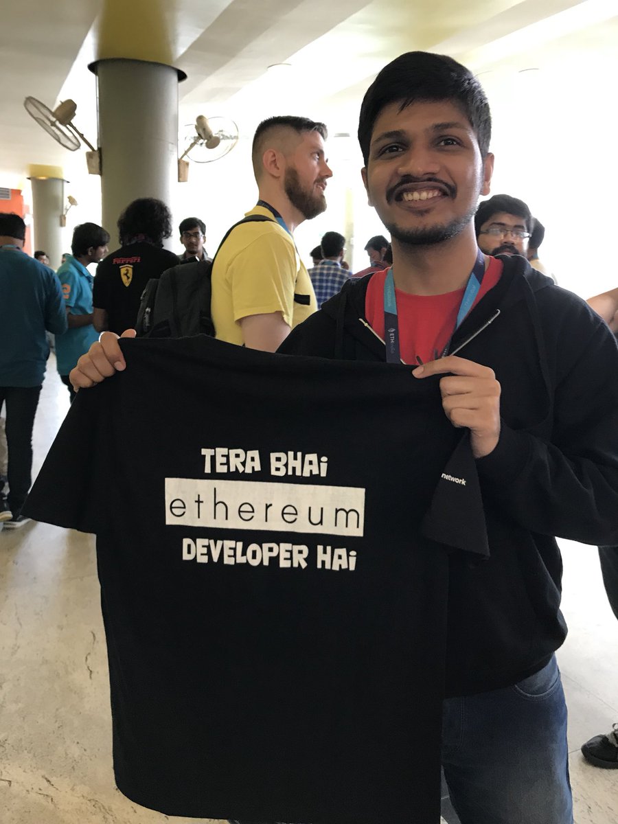 0xPolygon's tweet photo. Indian tadka with #ETHSwag at #ETHIndia https://t.co/fZypVRgOmb