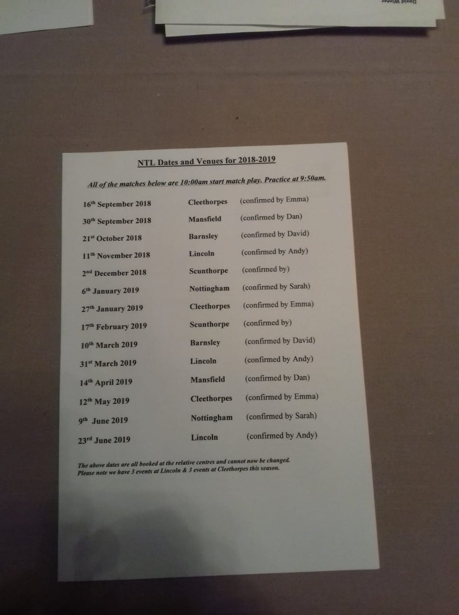 jesters_team's tweet photo. This years fixture list starting in Cleethorpes https://t.co/eqviTuPwlM