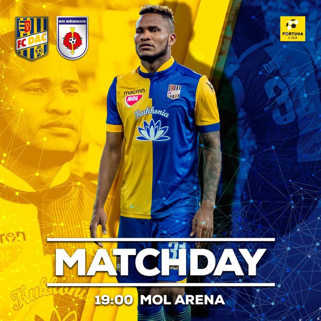 DAC_1904's tweet photo. We welcome @MFK_Ruzomberok to MOL Arena in Slovak Fortuna Liga later today.
A fast entertaining game is much anticipated from the two clubs after impressive starts.
#HajráDAC #2ndVs3rd https://t.co/pVgXo9YUZk
