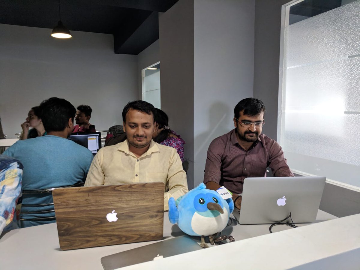 GDGAhmedabad's tweet image. Today&apos;s master @dhuma1981 taking hands-on and participants are following steps. #flutterio