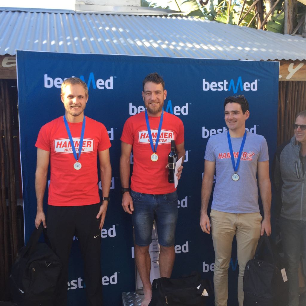 Well done to our Hammer athletes at the Cape St Francis Chokka Trail Run 42km:
Jacques Mouton: 3hr 24m 46s
Eduan Adams: 3hr 30m 18s
Devon Coetzee: 3hr 33m 20s

Clean Podium Sweep #1st #2nd #3rd #Hammernutrition #howihammer #fuelright