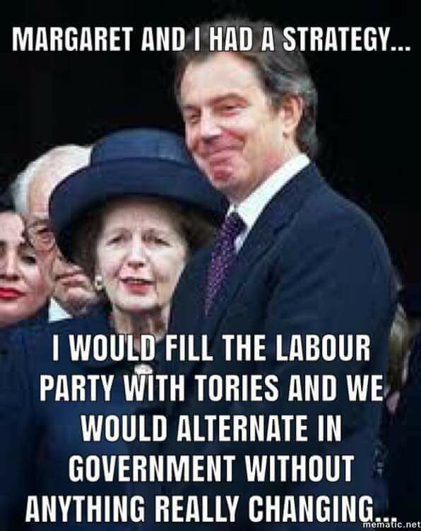 Simple math for @UKLabour 

Margaret Thatcher taught Tony Blair & Tony Blair taught his blairite minions that make blairites TORY not LABOUR
#WeAreCorbyn 
#BlairitesOUT 
#GE2018NOW 
#ToriesOut