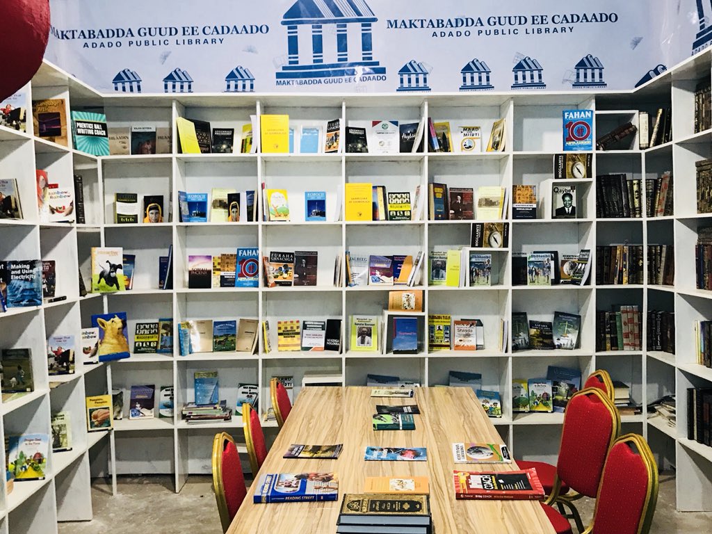 MIShidane's tweet photo. Adado Public Library officially opened.
#AdadoIsReading finally. A happy moment to for all book lovers in Adado, Galgadud, #Somalia!
#MaktabaddaCadaado
#Cadaado #LibraryOpened https://t.co/fp1FeiCzcH