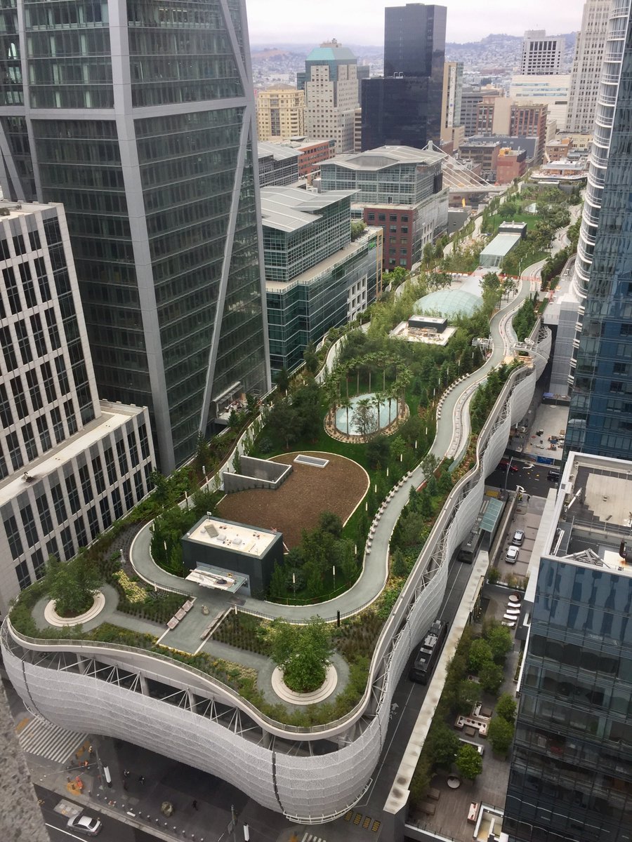 academy_of_art's tweet image. The newest #SF landmark, @SalesforceTransitCenter, is opening today!

Don&apos;t miss the free Neighborhood Block Party, 12 noon to 4 p.m. Come for yoga, music, theatre, arts &amp;amp; crafts...free all day on the 5.4-acre public rooftop park. 

salesforcetransitcenter.com

#SFArchitecture