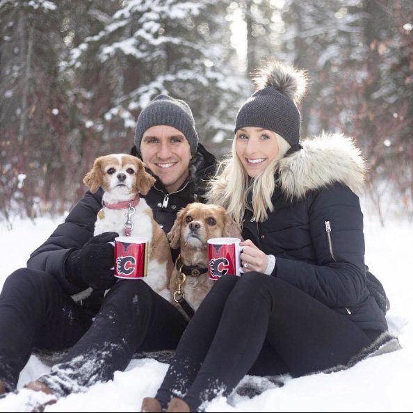 NHLFlames's tweet photo. Congrats to Mikael Backlund and @FridaEngstrom11, who are getting married today in Sweden! https://t.co/M6XvCKHTox