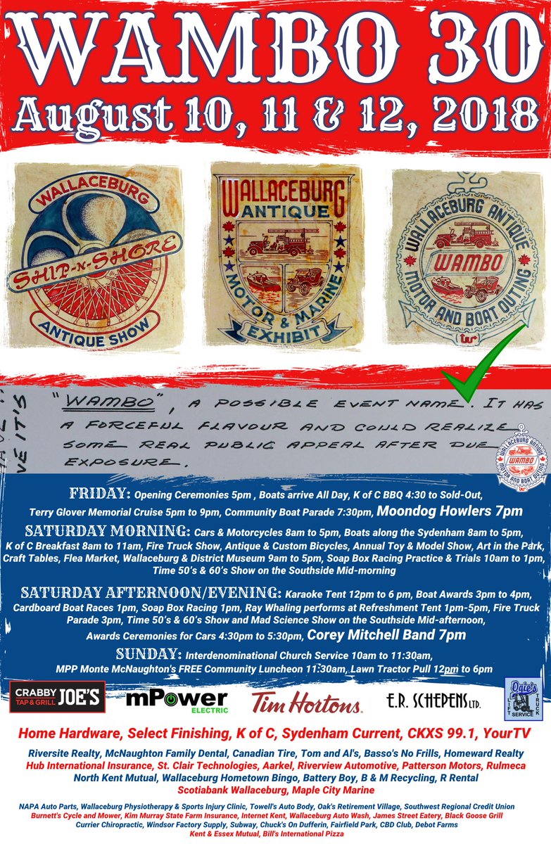 SydenhamCurrent's tweet image. #WAMBO30 is in full swing in downtown #Wallaceburg! See you there! Details, photos &amp;amp; video, here: sydenhamcurrent.ca/2018/08/10/wam…