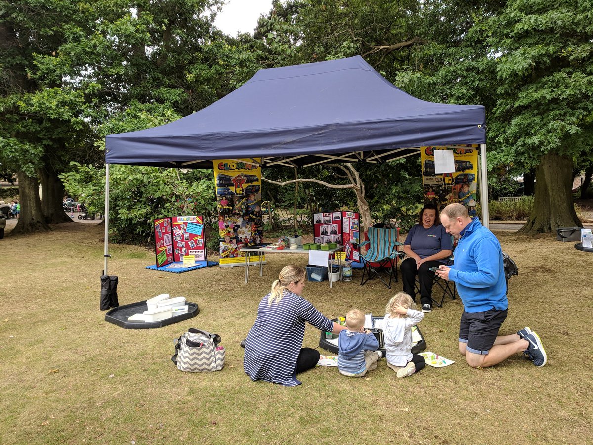 All set up in Blenheim Gardens for #Partyinthepark
Come on down, loads to do for all ages and great stalls. #livemusic at 1pm <a href="/ClownsProject/">ClownsProject</a> <a href="/charity/">CHARITY</a> #minehead