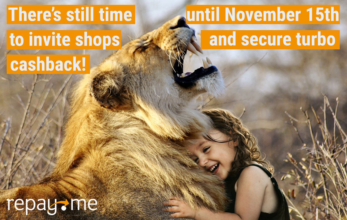 Invite your favorite shops (to profit from their sales!) and register on repay.me  to benefit from 20% turbo cashback for an enitre year! ⚡ #cashback #repayme #turbocashback #marketplace #cryptocurrency #cryptoshopping #ICO #altcoin #shoppingrevolution