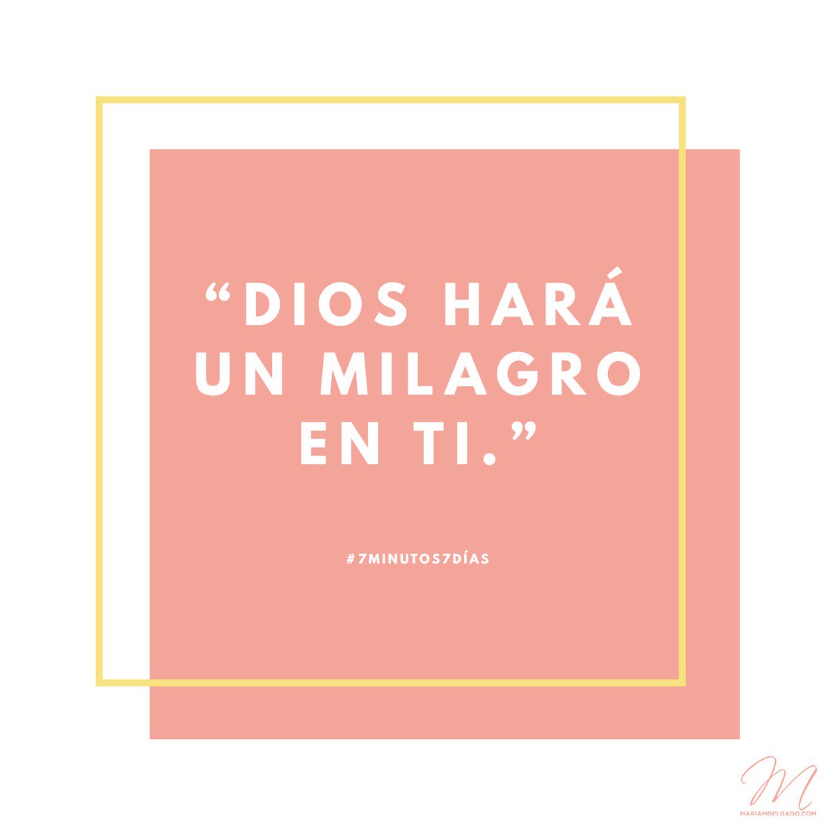 mariamjdelgado's tweet image. No importa tu situación, Dios hará un milagro en ti. #7minutos7días #TenFe #SoloCree #DiosEsFiel #PromesasDeDios #PastoraMariam