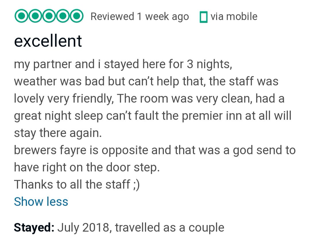 Great trip advisor reveiw #aberdarepremierinn
#guestwow <a href="/BoxallMichelle/">Michelle Boxy</a> <a href="/SDEBDD/">simon ewins</a> <a href="/placemadebyyou/">A Place Made By You</a> #