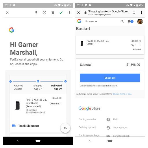 garnermarshall's tweet photo. Explain this to me. A Pixel 2 XL 128GB phone purchased a year ago is $949, the same phone with less storage, 64GB a year later is $1,398. What's going on here Willis aka Google https://t.co/5NfLoMyfjU https://t.co/F4xzojYAAd