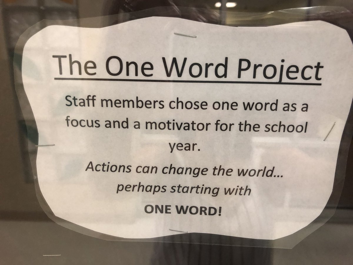 DoraBechtel1's tweet photo. I can’t wait for students to see the @OneWord365 staff members chose to guide them through this school year @GarfieldEagles #oneword #jagEaglesSoar @CLEMetroSchools https://t.co/q1l7pVvQqH