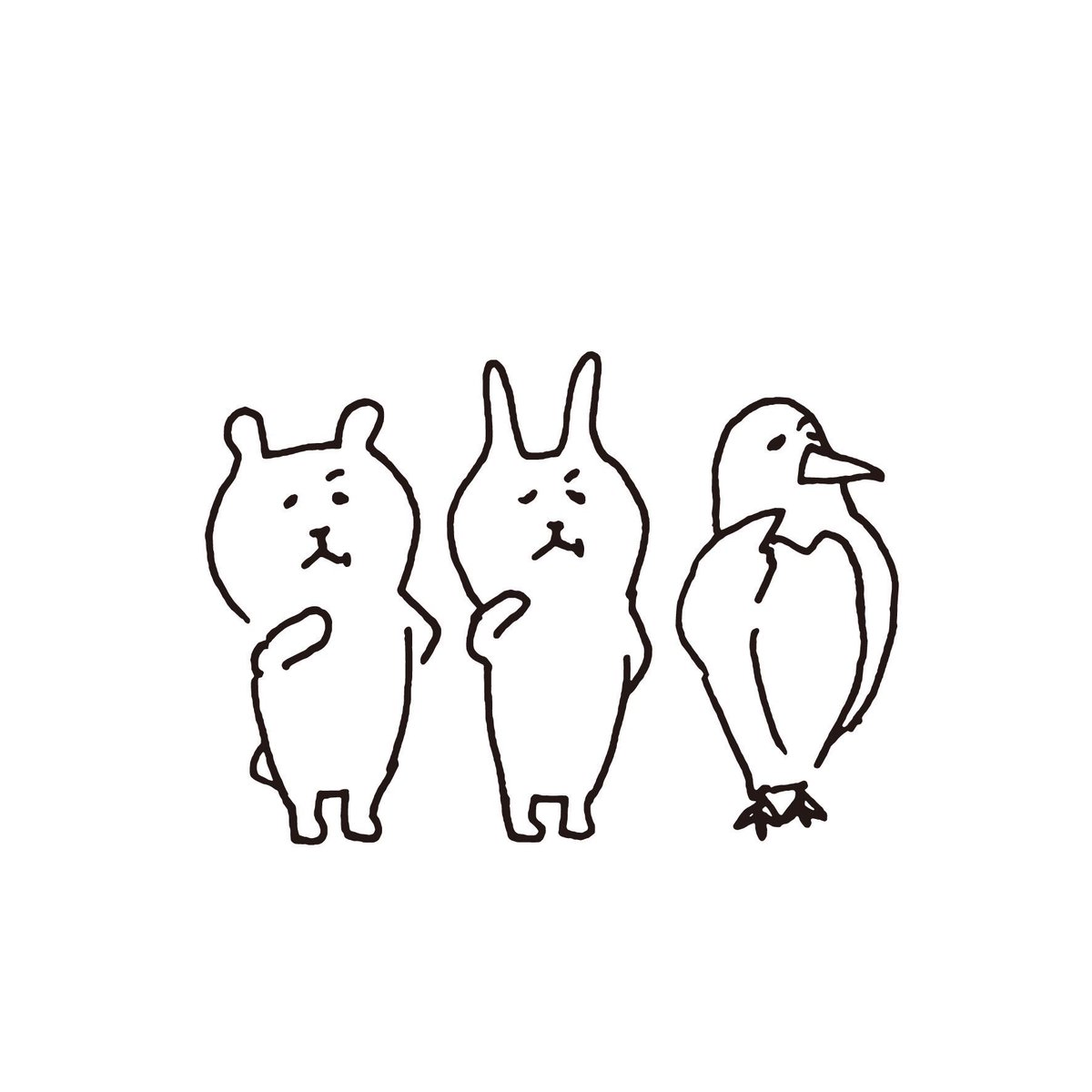 キタハラケンタ キャラクターデザイナー ムムム ムムムな顔した三匹 クマ ウサギ 鳥 Bear Kentakitahara キタハラケンタ キタハラケンタ キャラクターデザイナー ムムム ムムムな顔した三匹 クマ ウサギ 鳥 Bear Kentakitahara キタハラケンタ