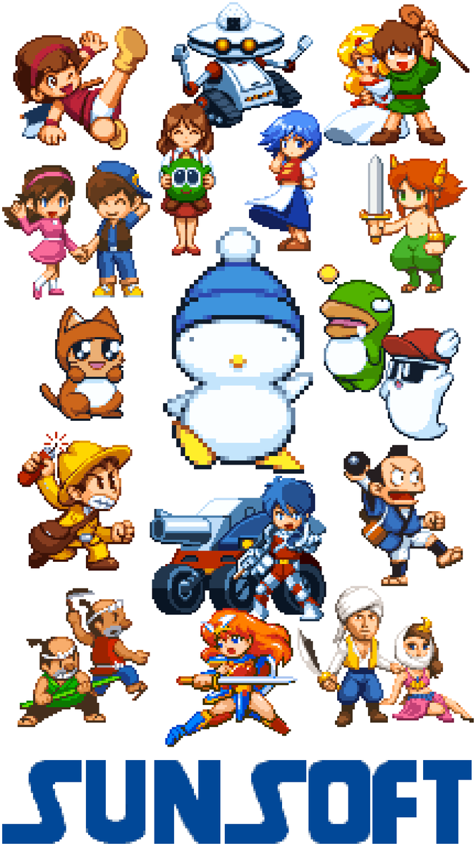 フラッグさん Ar Twitter サンソフト壁紙 縦 Sunsoft ドット絵 Pixelart