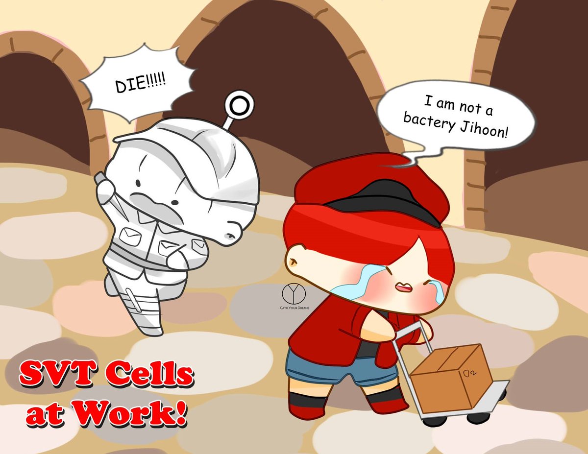 Cells at work, white blood cell x red blood cell