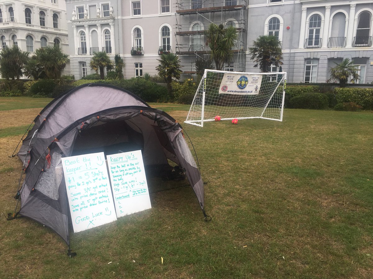 devonlionsfc's tweet photo. We are all set up so come and play, brake the rain to try and win some prizes @PrideinPlymouth @ArgylePride https://t.co/kUJRfTWFRO