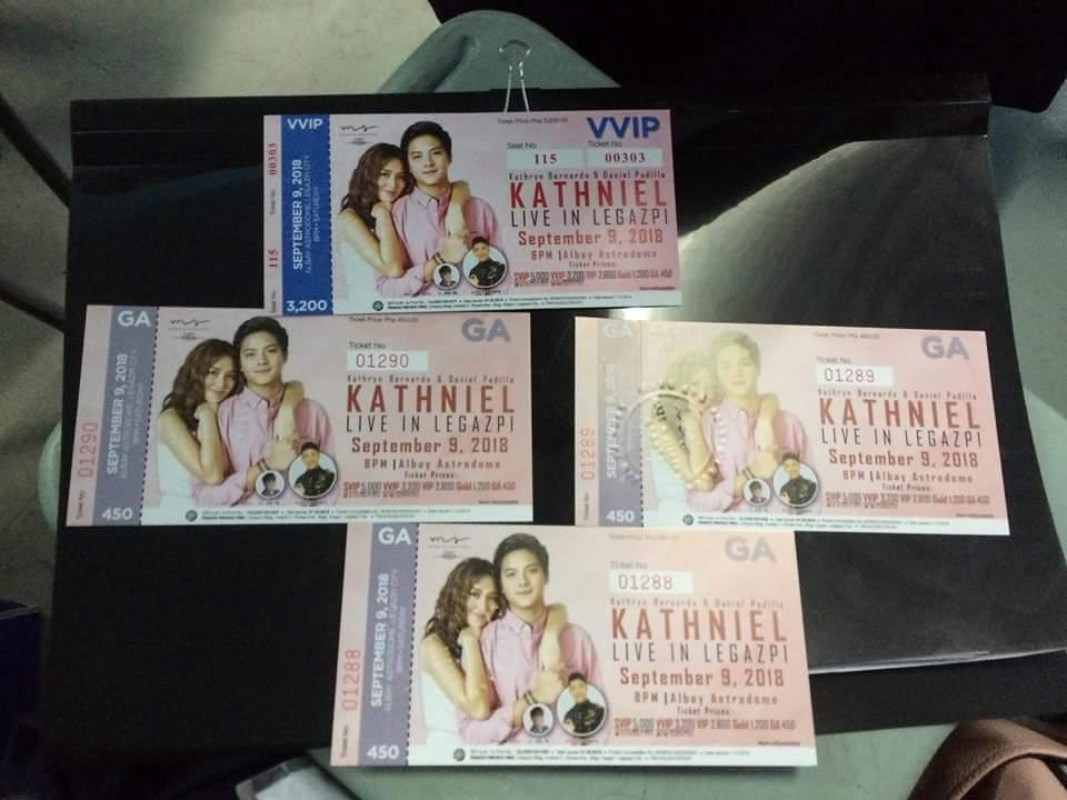 KNPPU_Bicol's tweet photo. Officially selling tickets for KathNiel Live in Legazpi this September 9, 2018 at Albay Astrodome brought to us by Marc and Joseph's Events .  Hurry! Grab yours now! 💙 DM us for Inquiries 

4 Gen. Ad tickets and 2 VVIP tickets reserved in just 4 hours! Thankyou guys 💖 https://t.co/CxUXhYwlBW