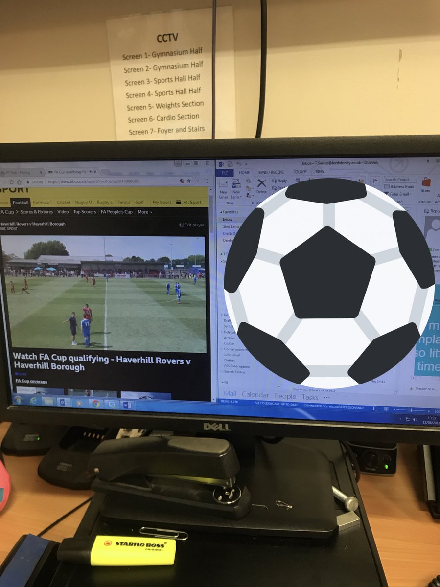 TomSaville_'s tweet photo. Split screen in the office, watching the boys in the FA CUP @HaverhillRovers @LukeHaines7 @benbradley1995 #BBCFACUP https://t.co/GNennOLnzH