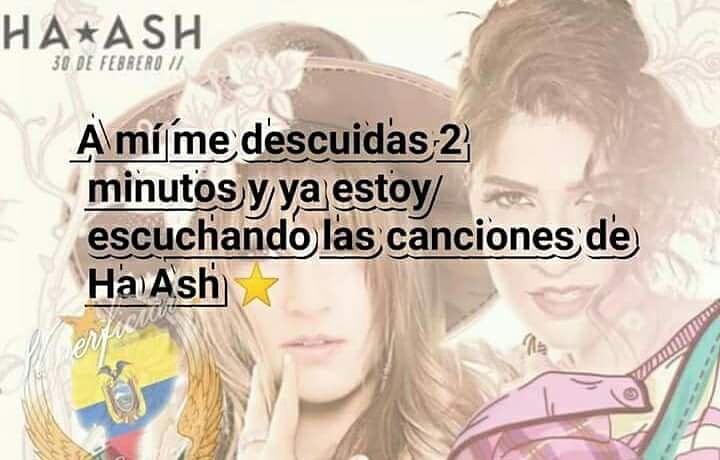 HaAshFanBibi1's tweet photo. Bueno, a veces hasta con que me descuiden un solo minuto @haashoficial https://t.co/8eOHumqJ4P
