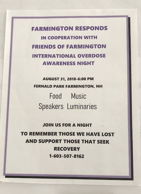 FarmingtonResp's tweet photo. August 31st International Overdose Awareness Day #farmingtonresponds #OVERDOSE #Awareness https://t.co/aKtN2dHxjx