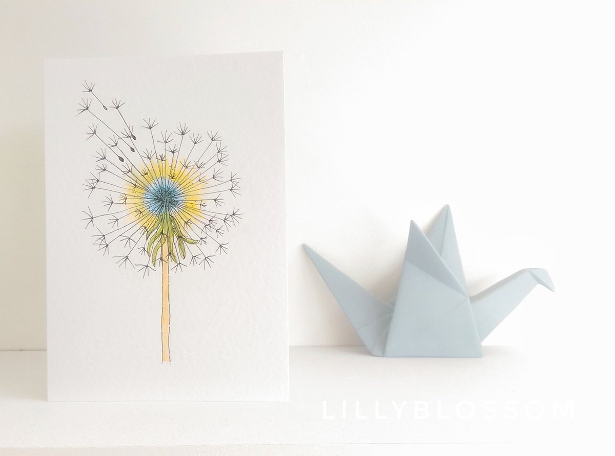 Dandelion Watercolour original Handpainted Card C6 Blank inside (not a print) by LillyBlossom  etsy.me/2B8hIwW via @Etsy #dandelions #Watercolour #handmadehour #doodlesoftwitter #artisan #SaturdayMotivation #cheshire #inspiredbynature #UKGiftHour