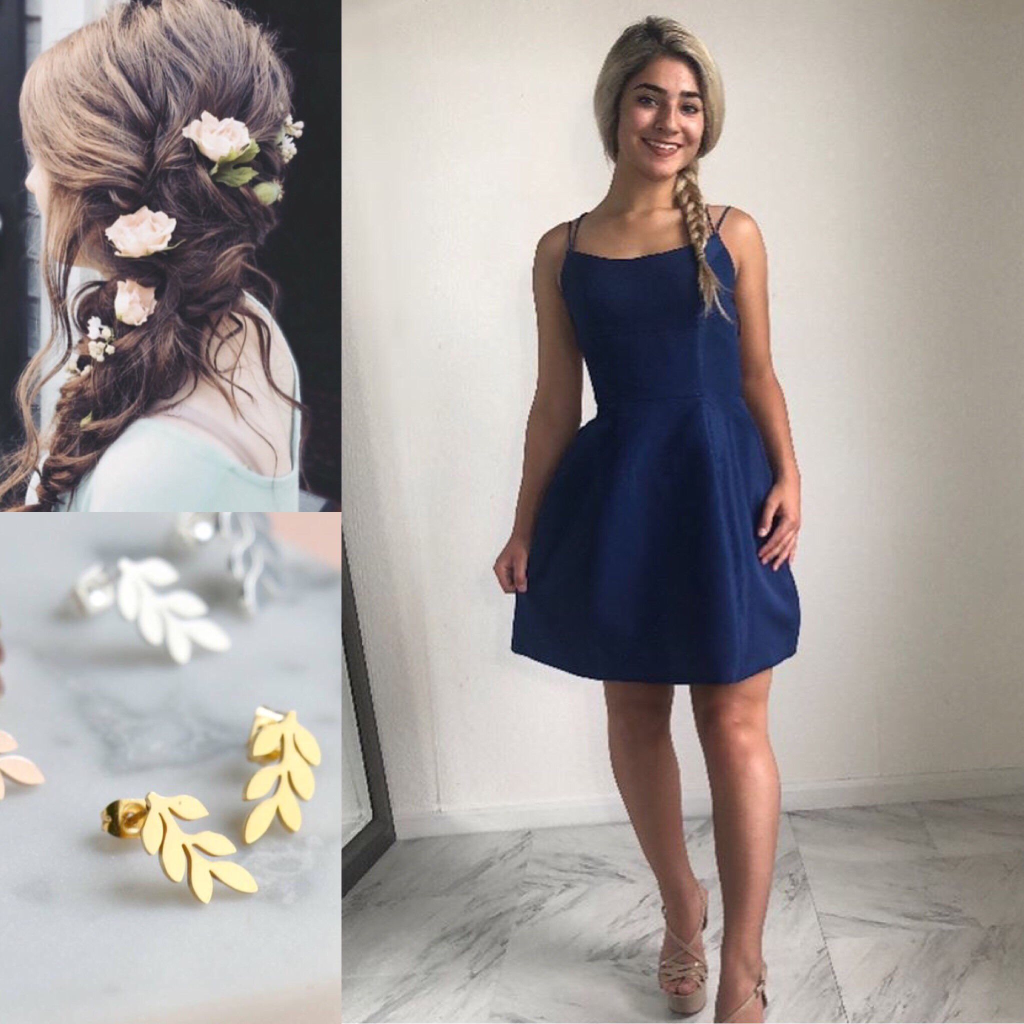 Glitterati Style The Perfect Summer Outfit This New Arrival Paired With Cute Leaf Studs And A Braid Is Great For A Summer Special Event T Co Ksveletcux