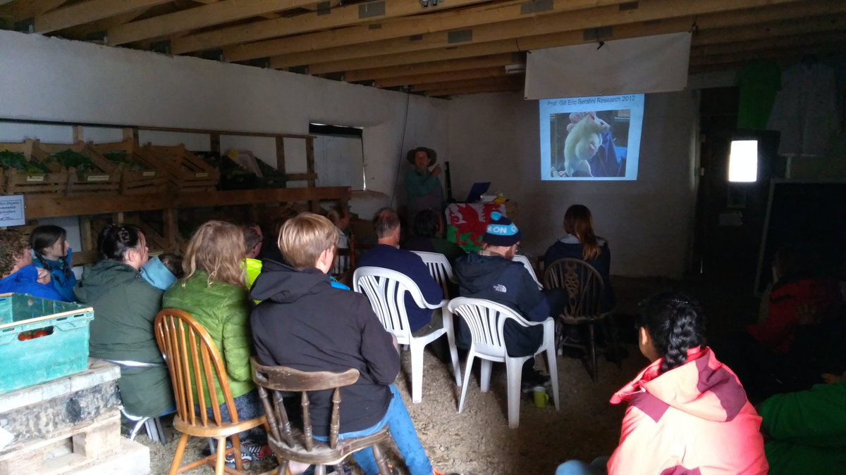 Talks have begun in the Straw House at the harvest party don't let your weather put you off, everything is inside! #Pembrokeshire #StDavids
