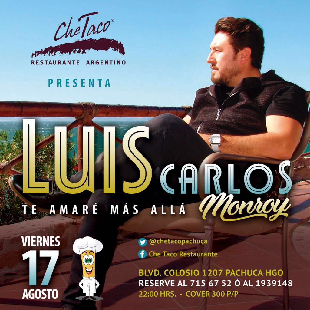 Ya este viernes 17 la presentación de <a href="/LC_Monroy/">Lui Monroy</a> no te la pierdas. <a href="/ConectaPachuca/">Conecta Pachuca</a> #FelizSabado
