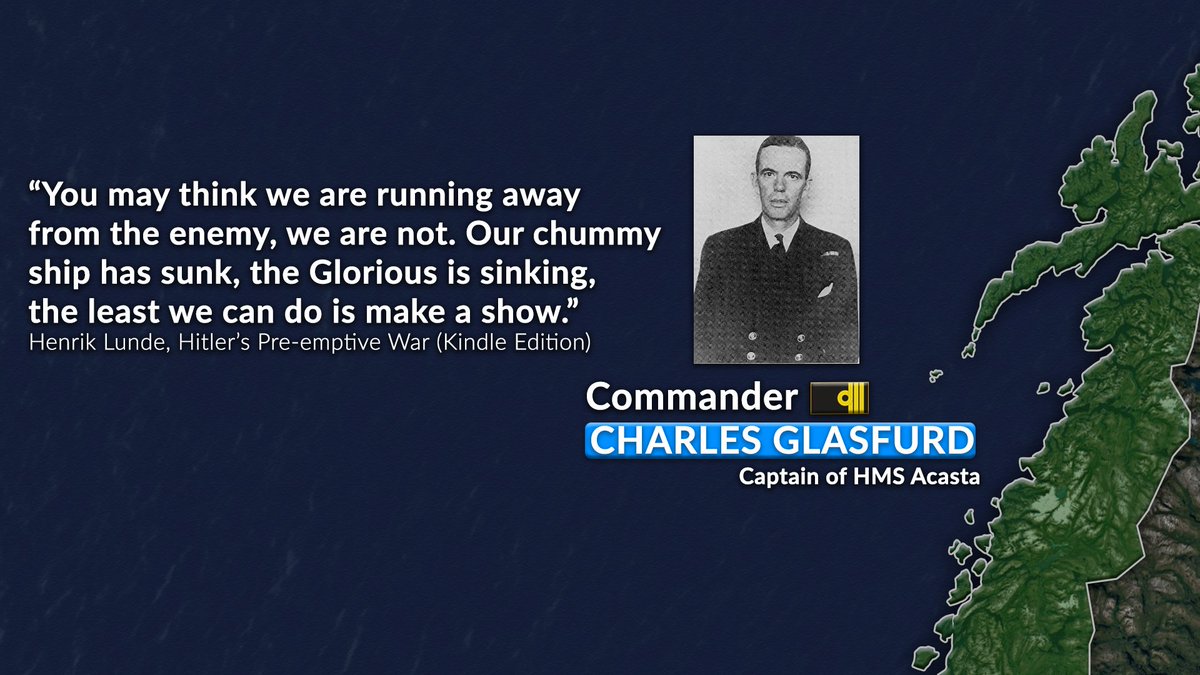 historigraph's tweet photo. The words of the captain of HMS Acasta to his crew, before launching a solo charge towards two German battleships. 

I am still staggered that he wasn't awarded the Victoria Cross. 

#TheSinkingOfHMSGlorious https://t.co/sv5ZX2xamm