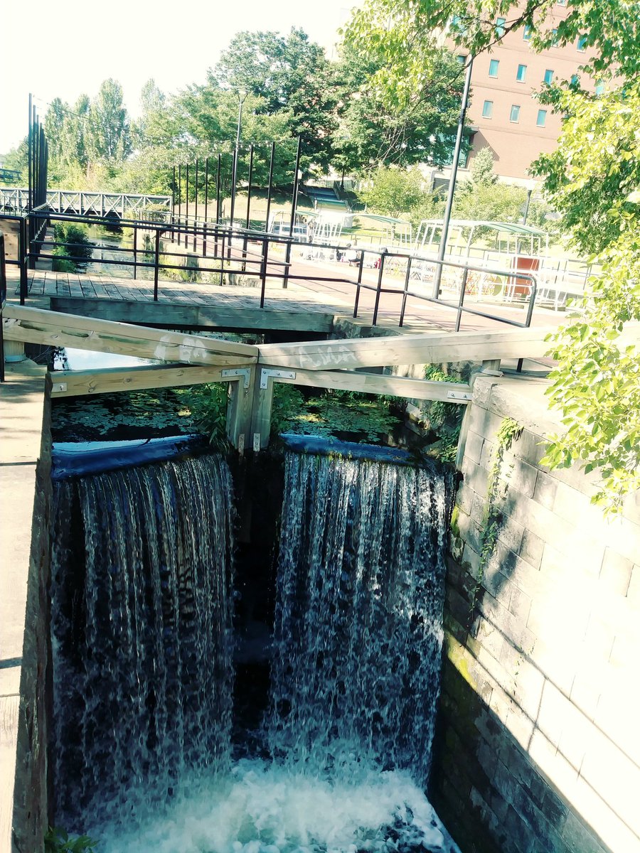 akrondevilstrip's tweet photo. It's gorgeous over in Lock 2, getting set up for meditation with Nikki from @YogaSquared #SignalTree2018 #AkronAF #WhyNotAkron #DowntownAkron #meditation #yoga #Akron https://t.co/cVBM2ht8Wo