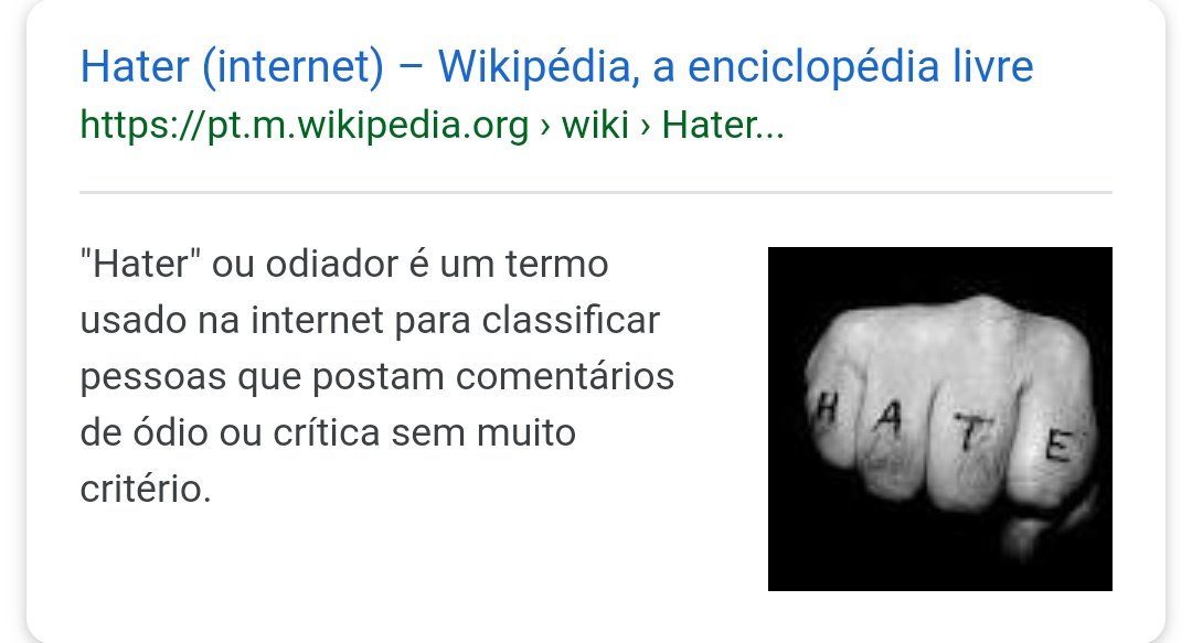 Resultado de imagem para hater, definiÃ§Ã£o