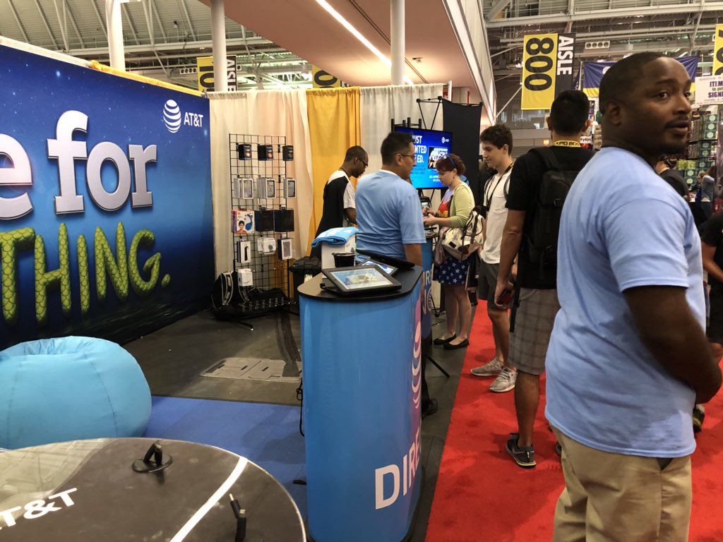 NancyRickerd's tweet photo. Ready for day 2! More for your thing. That’s our thing! Visit us at booth 835. @FANEXPOBoston @ATTBoylstonST @TheRealOurNE #attflagship #moreforyourthingthatsourthing @WilliamGStovall @pnixnix @RobertBaptista3 @DPulido24 @SamKhiv https://t.co/cmZMMqidXr